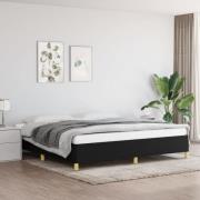 vidaXL Sängram utan madrass svart 200x200 cm tyg