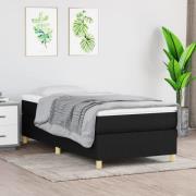 vidaXL Sängram utan madrass svart 90x200 cm tyg