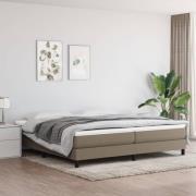 vidaXL Boxspring-sängram taupe 200x200 cm tyg