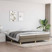 vidaXL Sängram utan madrass taupe 200x200 cm tyg