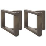 vidaXL Soffbordsben T-formade 2 st svarta 50x25x(30-31) cm stål