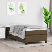 vidaXL Sängram utan madrass mörkbrun 90x200 cm tyg
