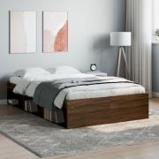 vidaXL Sängram brun ek 120x190 cm