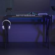 vidaXL Gamingskrivbord med K-formade ben svart 110x60x75 cm