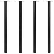 vidaXL Höjdjusterbara bordsben 4 st svart 1100 mm