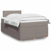 vidaXL Ramsäng med madrass taupe 120x190 cm tyg