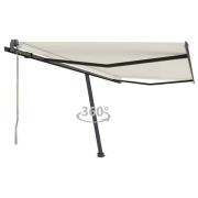 vidaXL Fristående markis automatisk 400x300 cm gräddvit