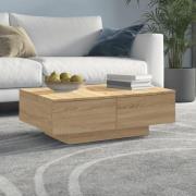 vidaXL Soffbord sonoma-ek 90x60x31 cm konstruerat trä