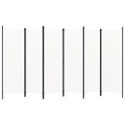 vidaXL Rumsavdelare 6 paneler vit 300x180 cm