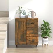 vidaXL Skänk rökfärgad ek 69,5x34x90 cm konstruerat trä