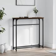 vidaXL Avlastningsbord brun ek 75x19,5x75 cm konstruerat trä