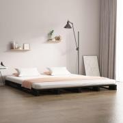 vidaXL Pallsäng svart 120x200 cm massiv furu