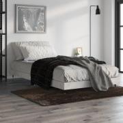 vidaXL Sängram betonggrå 90x190 cm konstruerad trä