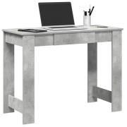 vidaXL Skrivbord betonggrå 100x45x75 cm konstruerat trä