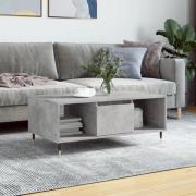 vidaXL Soffbord betonggrå 90x50x36,5 cm konstruerat trä