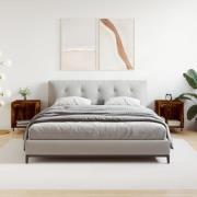 vidaXL Sängbord 2 st rökfärgad ek 40x35x50 cm konstruerat trä