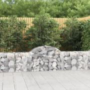 vidaXL Gabion bågformad 200x30x60/80 cm galvaniserat järn