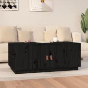 vidaXL Soffbord svart 100x50x41 cm massiv furu
