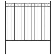 vidaXL Staketpanel stål 1,7x0,8 m svart