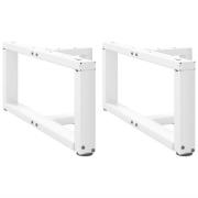 vidaXL Soffbordsben T-formade 2 st vit 60x25x(30-31) cm stål