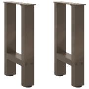 vidaXL Soffbordsben naturstål 2 st 28x(42-43) cm stål