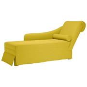 vidaXL Schäslong med bolster och höger armstöd gul sammet