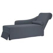 vidaXL Schäslong med bolster och höger armstöd mörkgrå sammet