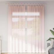 vidaXL Voile gardiner med öglor 2 st ljusrosa 140x260 cm
