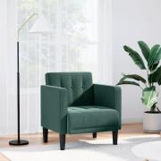 vidaXL Soffstol med armstöd mörkgrön 53 cm sammet