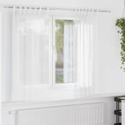 vidaXL Voile gardiner med öglor 2 st vit 140x175 cm