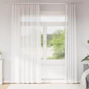 vidaXL Voile gardiner med stångfickor 2 st vit