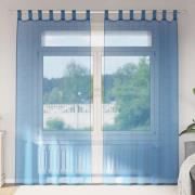 vidaXL Voile gardiner med öglor 2 st kungsblå 140x245 cm