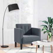 vidaXL Soffstol med armstöd mörkgrå 53 cm sammet