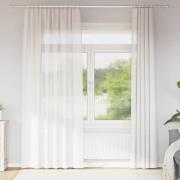 vidaXL Voile gardiner med stångfickor 2 st vit