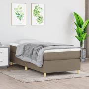 vidaXL Sängram utan madrass Taupe 80x200cm tyg