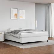 vidaXL Sängram vit 160x200 cm konstläder
