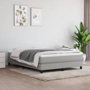 vidaXL Sängram utan madrass ljusgrå 140x190 cm tyg