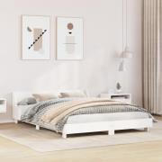 vidaXL Sängram utan madrass vit 140x190 cm massiv furu