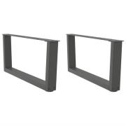 vidaXL Soffbordsben V-formade 2 st antracit 70x(30-31,3) cm stål