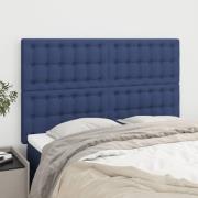 vidaXL Sänggavel blå 144x5x118/128 cm tyg