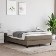 vidaXL Boxspring-sängram taupe 120x200 cm tyg