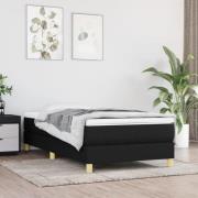 vidaXL Sängram utan madrass svart 100x200 cm tyg