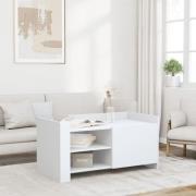 vidaXL Soffbord vit 100x50x50 cm konstruerat trä