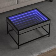 vidaXL Soffbord med Infinity LEDs grå sonoma 70x50x41 cm