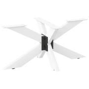 vidaXL Soffbordsben spindelformad vit 98x58x(42-43) cm stål