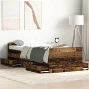 vidaXL Sängram utan madrass gammalt trä 90x200cm konstruerat trä