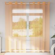 vidaXL Voile gardiner med genomföringar 2 st orange 140x225 cm