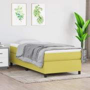 vidaXL Sängram utan madrass grön 100x200 cm tyg
