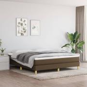 vidaXL Sängram utan madrass mörkbrun 160x200 cm tyg