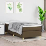 vidaXL Sängram utan madrass mörkbrun 80x200 cm tyg